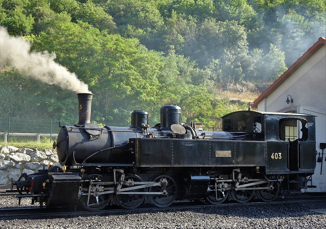 Locomotive à vapeur Mallet du chemin de fer du Vivarais